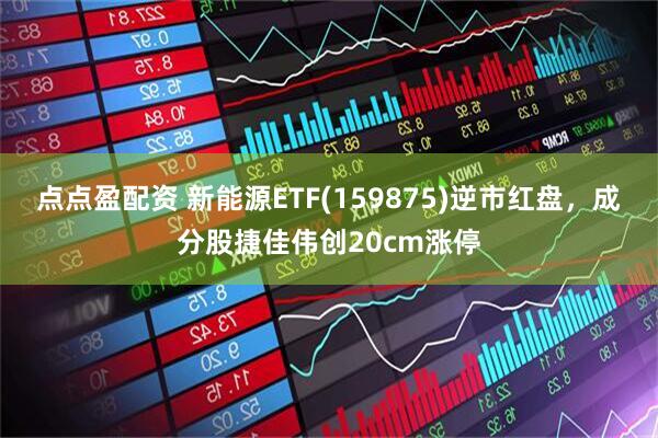 点点盈配资 新能源ETF(159875)逆市红盘，成分股捷佳伟创20cm涨停